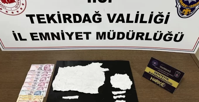TEKİRDAĞ’DA UYUŞTURUCU OPERASYONU: 3 TUTUKLAMA