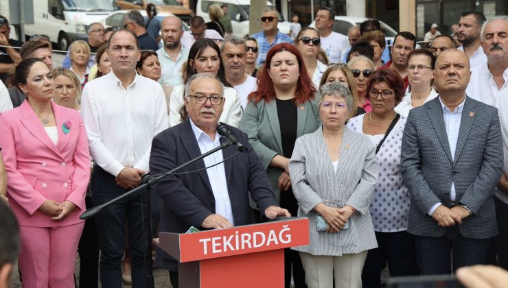 CHP Tekirdağ’dan Kayyum Tepkisi