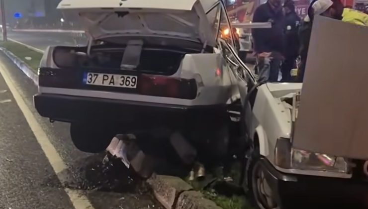 Kapaklı-Çerkezköy Yolunda Feci Kaza: Araç İkiye Bölündü!