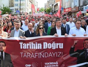 CHP’liler Tekirdağ’da “Mutlak Butlan” Kararına Karşı Yürüdü
